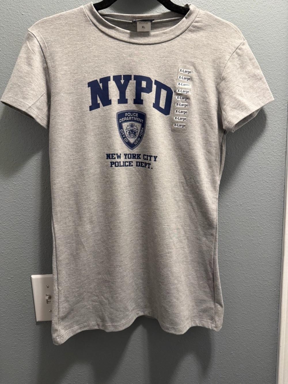 Police Gray Sweatshirt with Navy and Gold NYPD Logo